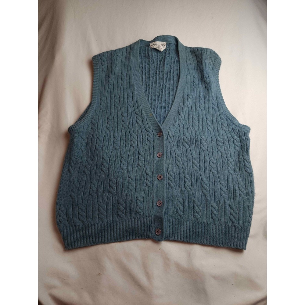 Vintage 90s Alfred Dunner Sweater Vest Women 2X Coastal Grandmacore Shabby Chic